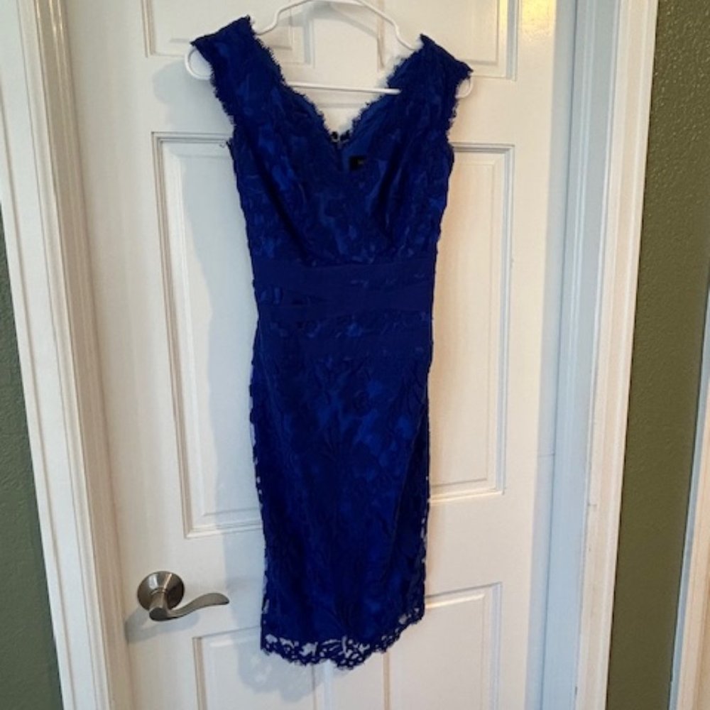 Tadashi Shoji Embroidered Lace with Ribbon Dress